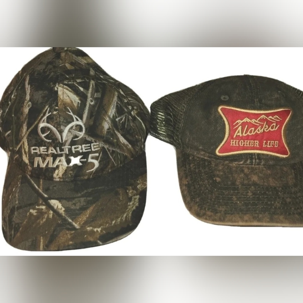 Alaska Higher Life Hat and REALTREE MAX-5 CAMO Hat snapback cap